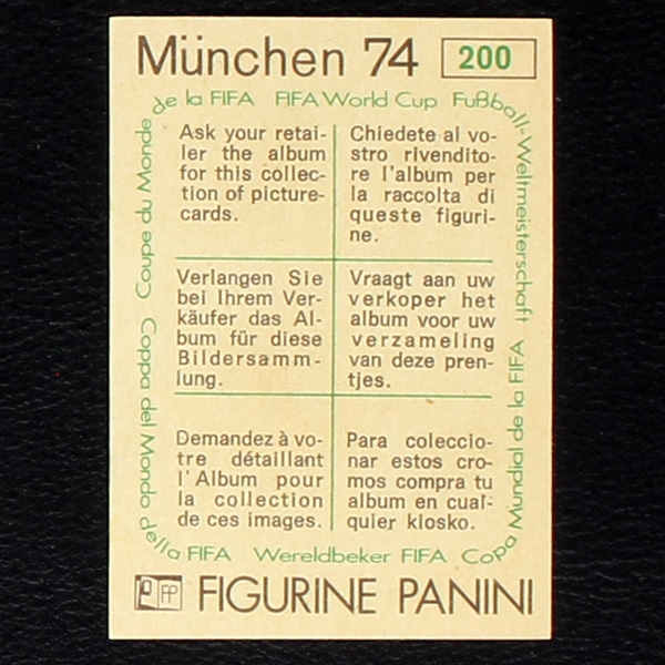 Scotland Karikatur Sticker No. 200 Panini - München 74