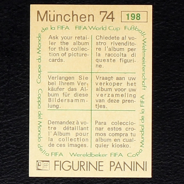 Scotland Wappen Sticker No. 198 Panini - München 74