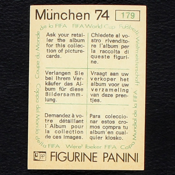 Etepe Kakoko Sticker No. 179 Panini - München 74