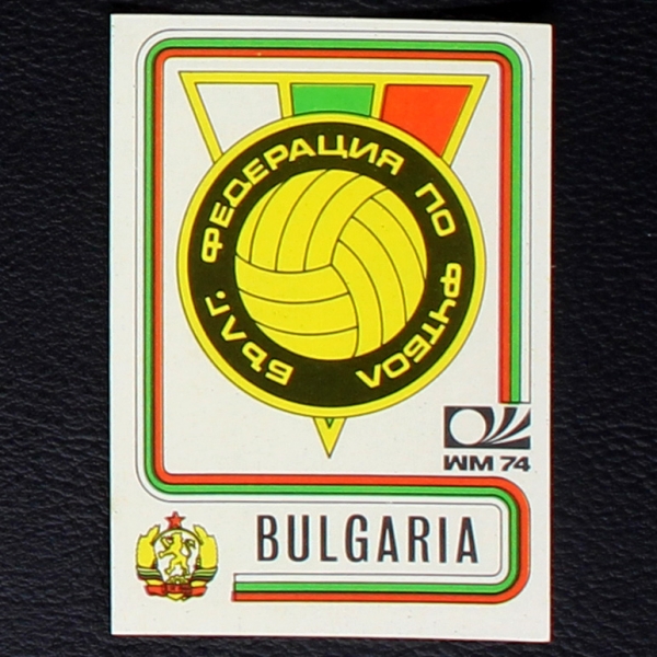 Bulgaria Wappen Sticker No. 249 Panini - München 74