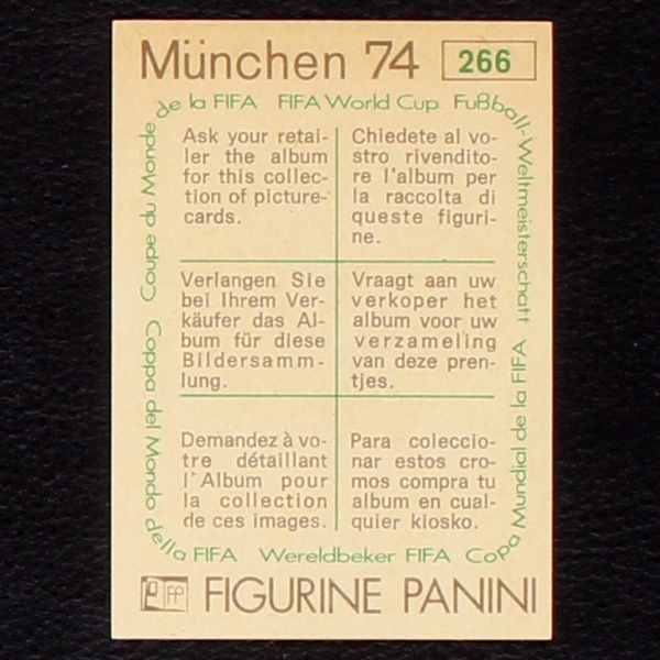 Sverige Wappen Sticker No. 266 Panini - München 74