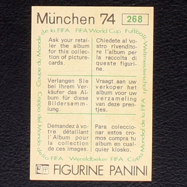 Sverige cartoon Sticker No. 268 Panini - München 74