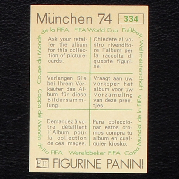 Polska Wappen Sticker No. 334 Panini - München 74