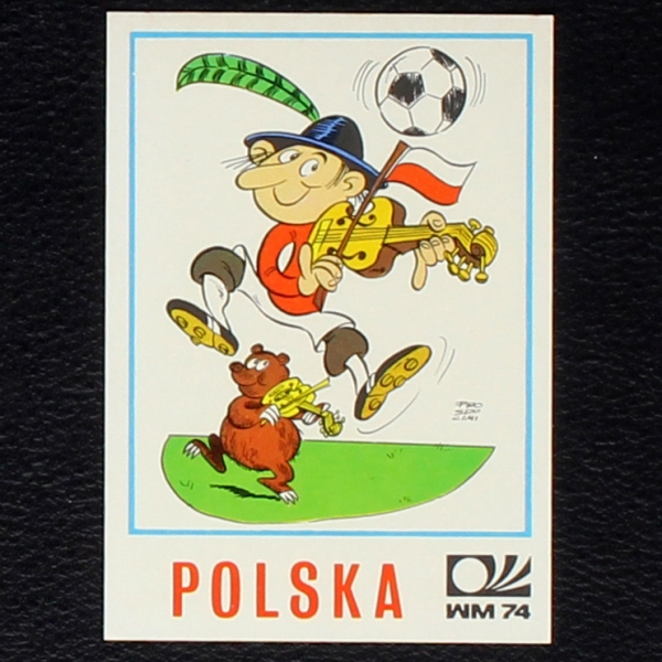Polska Karikatur Sticker No. 336 Panini - München 74