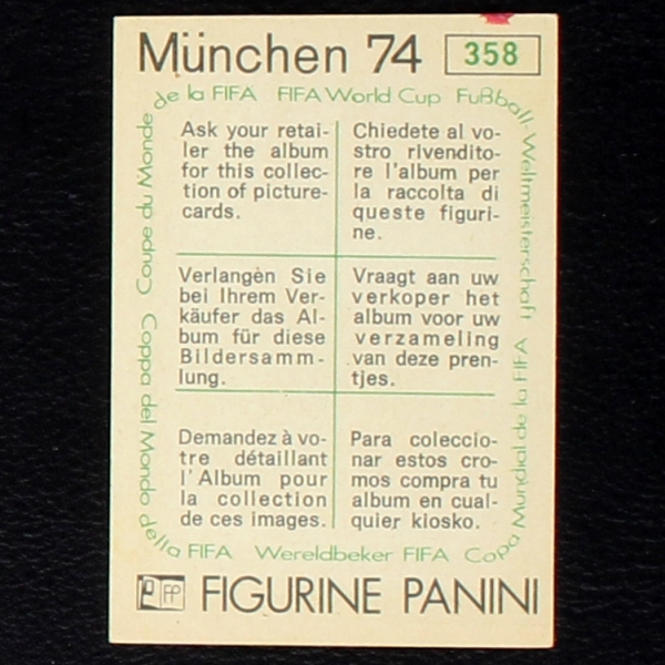 CCCP Wappen Sticker No. 358 Panini - München 74