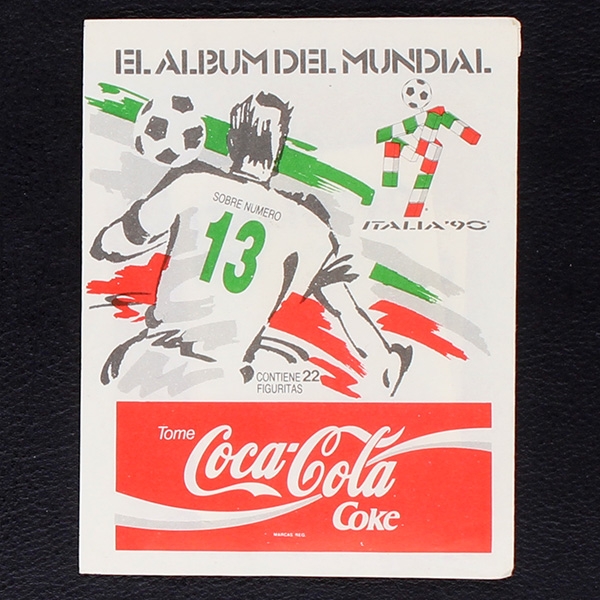Italia 90 Panini sticker bag - Coca Cola version Uruguay