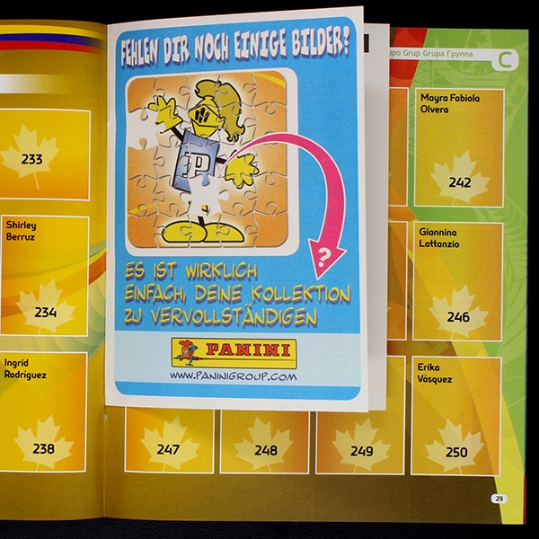 Canada 2015 Panini empty sticker album