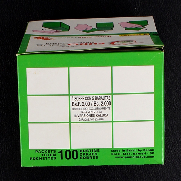 Euro 2008 Panini Box mit 100 Sticker Tüten - grün o.F.