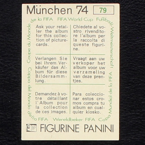 Deutschland Wappen Sticker No. 79 Panini - München 74