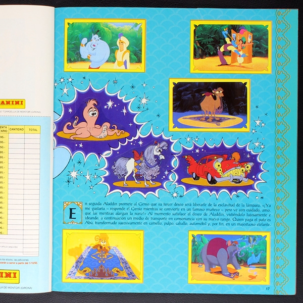 Aladdin Panini sticker album complete - E