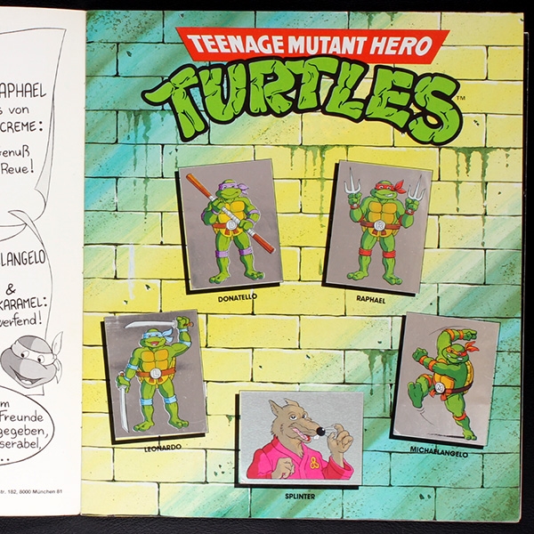 Turtles Panini sticker album complete