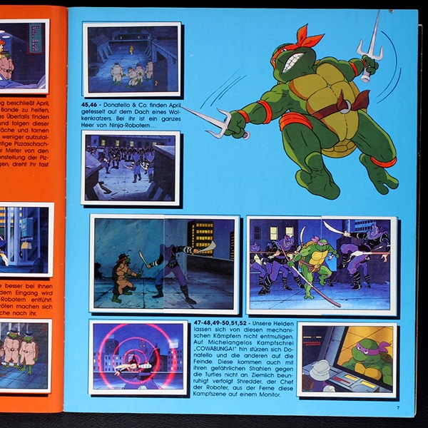 Turtles Panini sticker album complete