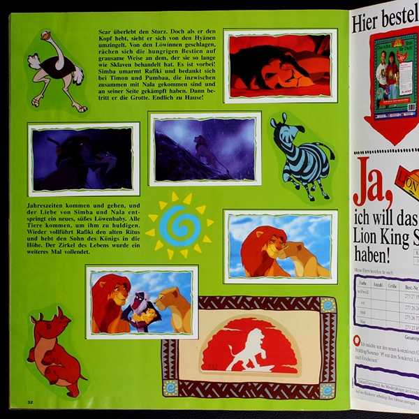 König der Löwen Panini Sticker Album komplett
