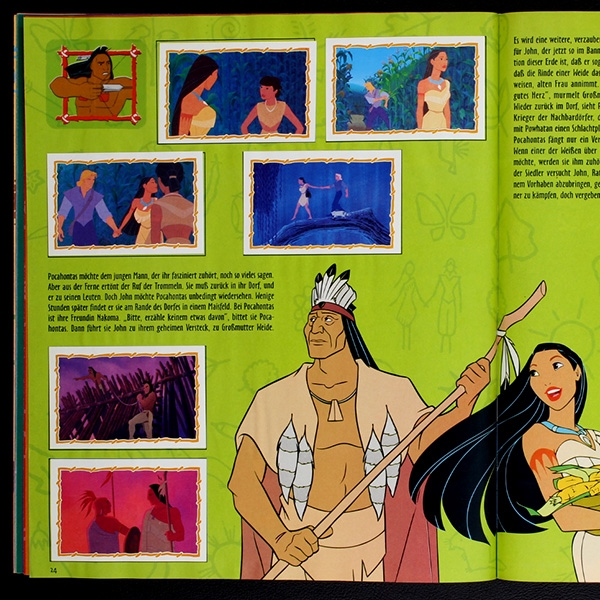 Pocahontas Panini sticker album complete