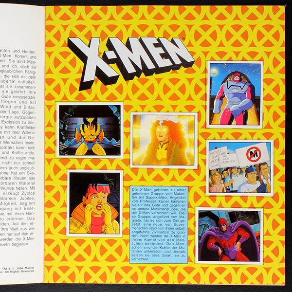 X-Men Panini Sticker Album komplett