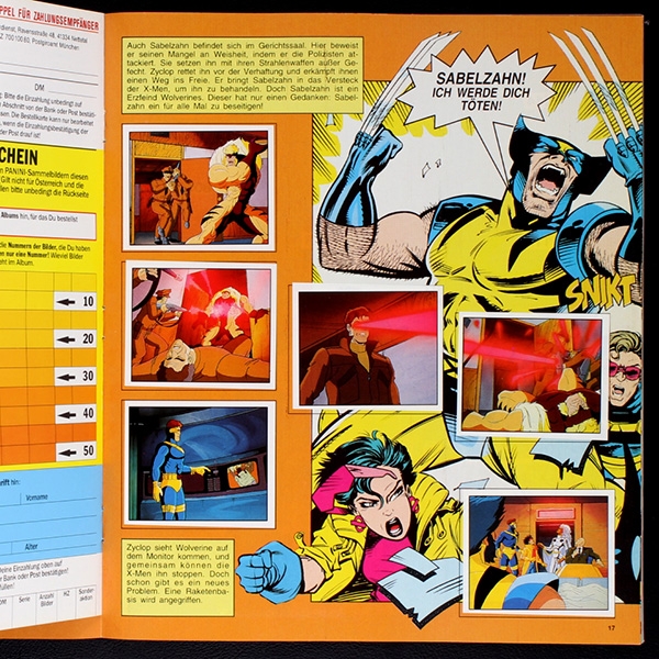 X-Men Panini Sticker Album komplett