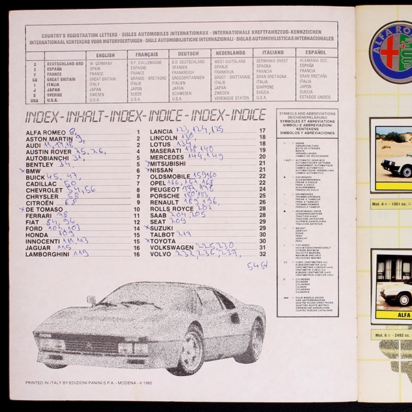 Auto 2000 Panini Sticker Album komplett