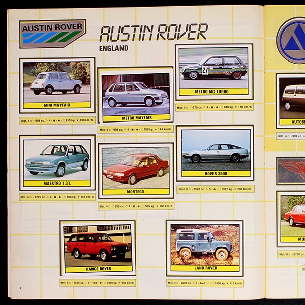 Auto 2000 Panini Sticker Album komplett
