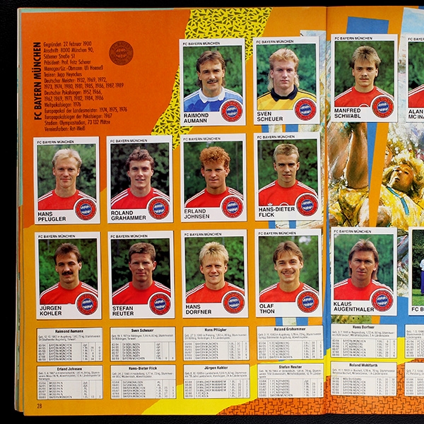 Fußball 90 Panini sticker album complete