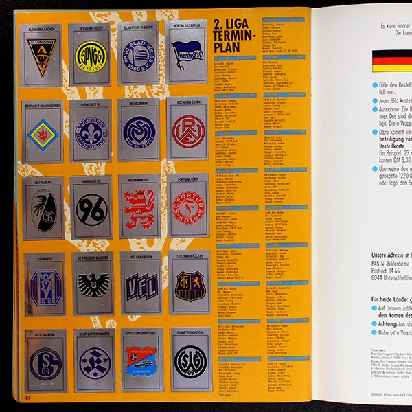 Fußball 90 Panini sticker album complete