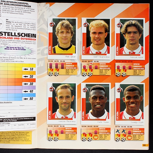 Fußball 96 Panini Sticker Album komplett