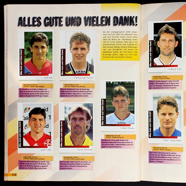 Fußball 96 Panini Sticker Album komplett