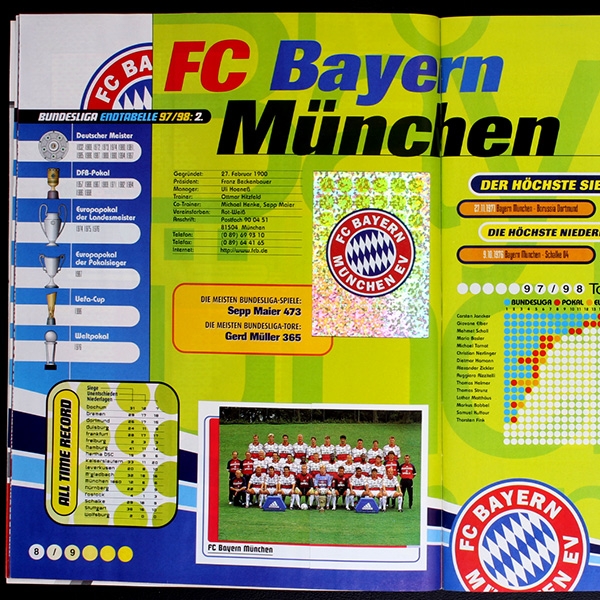 Fußball 99 Panini sticker album complete