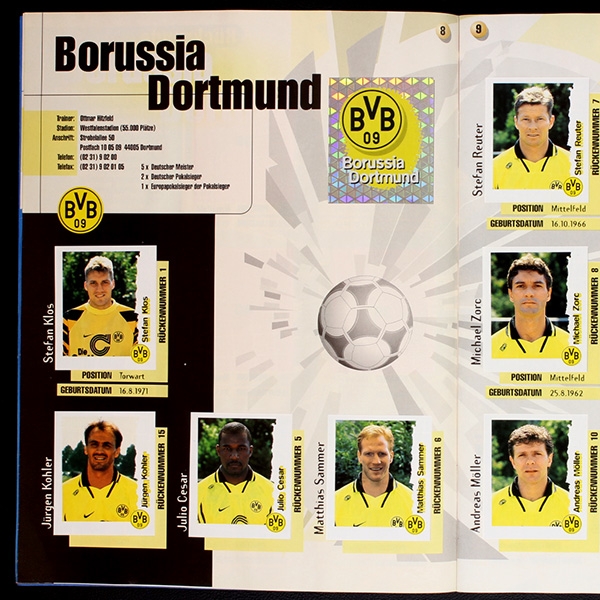 Fußball 96 Endphase Panini Sticker Album komplett