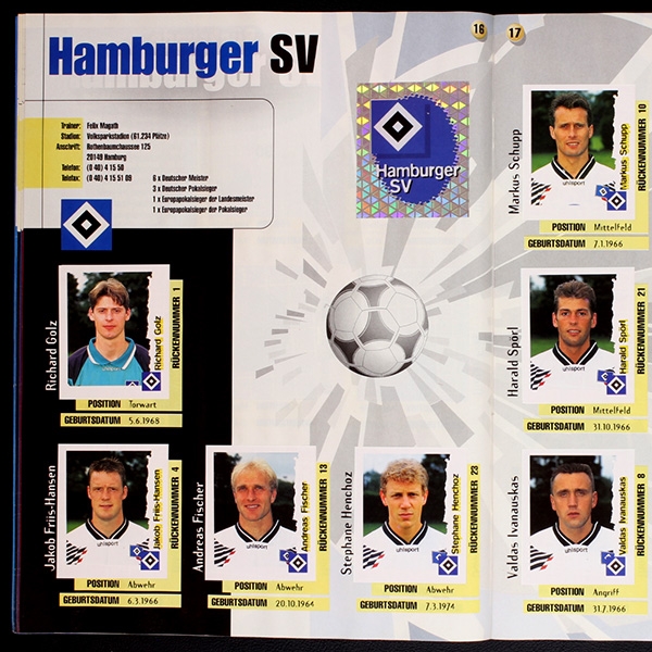 Fußball 96 Endphase Panini Sticker Album komplett