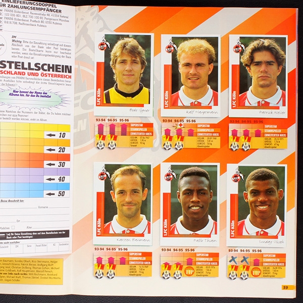 Fußball 96 Panini Sticker Album komplett