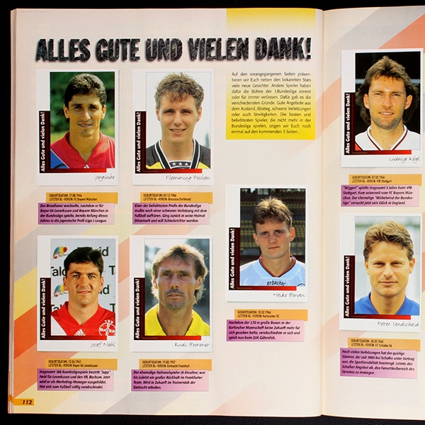 Fußball 96 Panini Sticker Album komplett