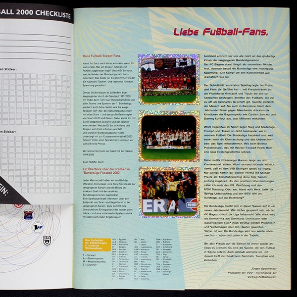 Fußball 2000 Panini sticker album complete