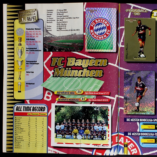 Fußball 98 Panini sticker album complete