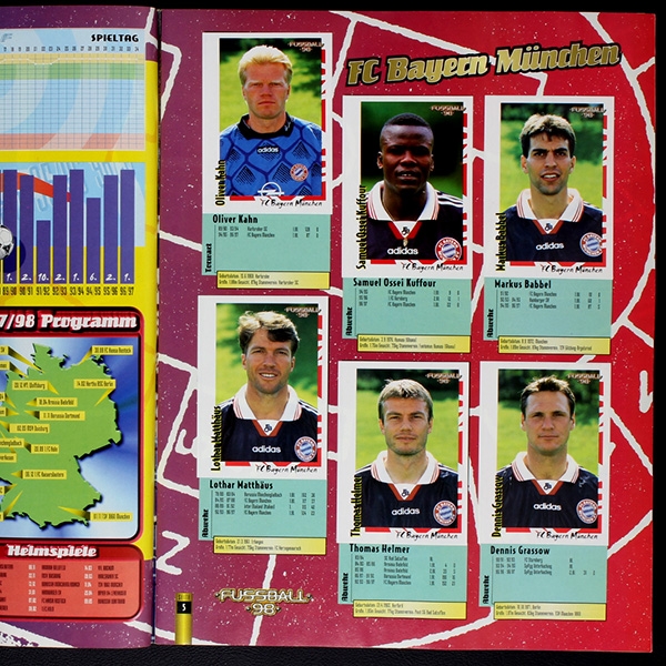 Fußball 98 Panini sticker album complete