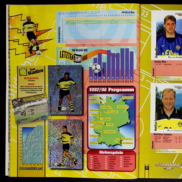 Fußball 98 Panini sticker album complete