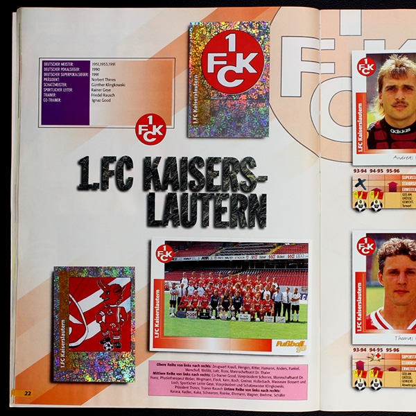 Fußball 96 Panini Sticker Album komplett