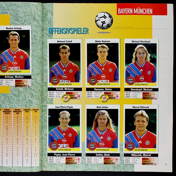 Fußball 95 Panini Sticker Album komplett