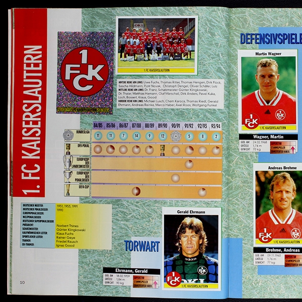 Fußball 95 Panini Sticker Album komplett
