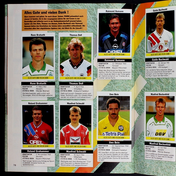 Fußball 95 Panini Sticker Album komplett