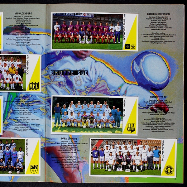 Fußball 92 Panini sticker album complete