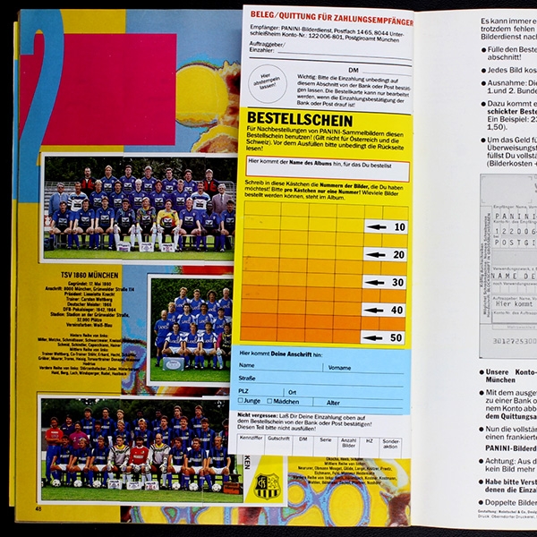 Fußball 92 Panini sticker album complete