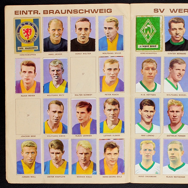 Fußball 1965 Sicker Sticker Album teilgefüllt -15