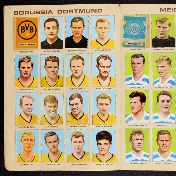 Fußball 1965 Sicker Sticker Album teilgefüllt -15
