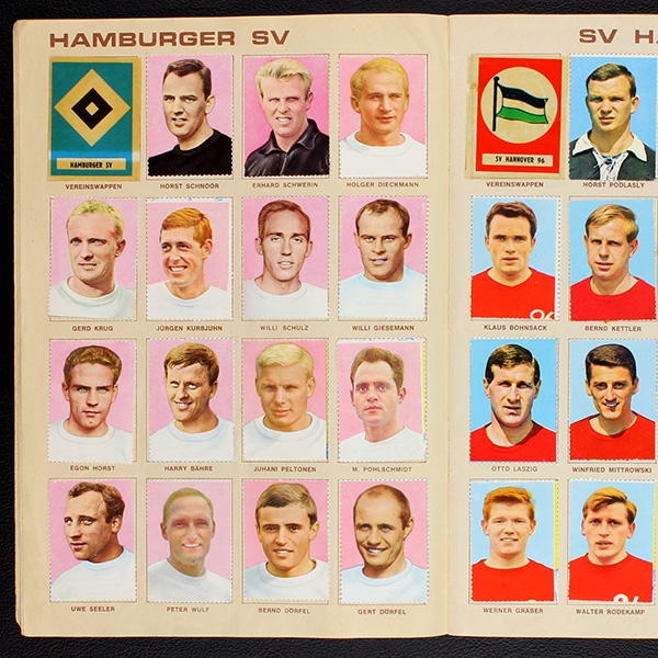 Fußball 1965 Sicker Sticker Album teilgefüllt -15
