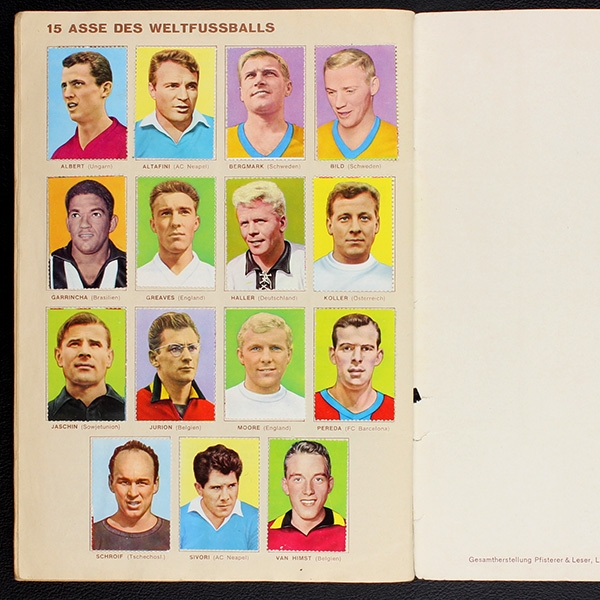 Fußball 1965 Sicker Sticker Album teilgefüllt -15