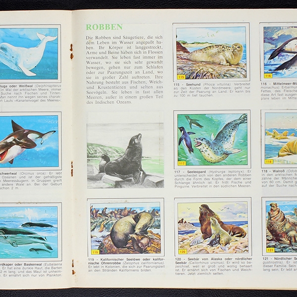 Säugetiere Panini Sticker Album komplett