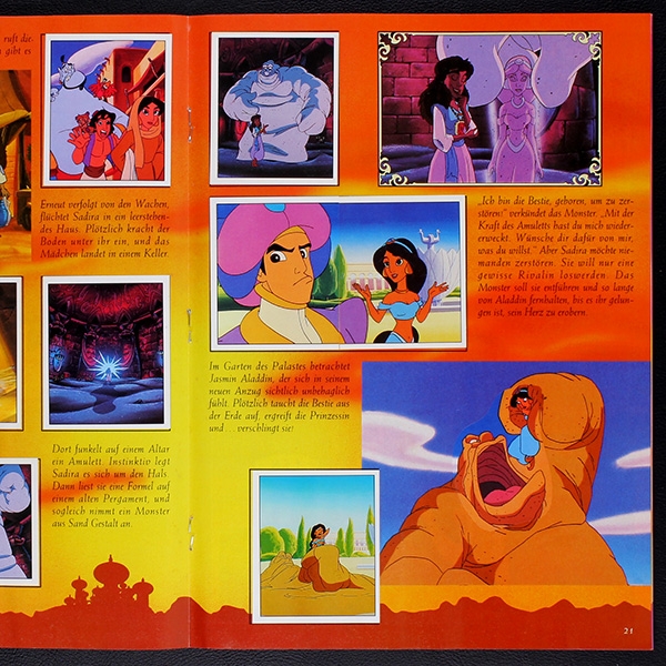 Aladdin Series Panini Sticker Album komplett