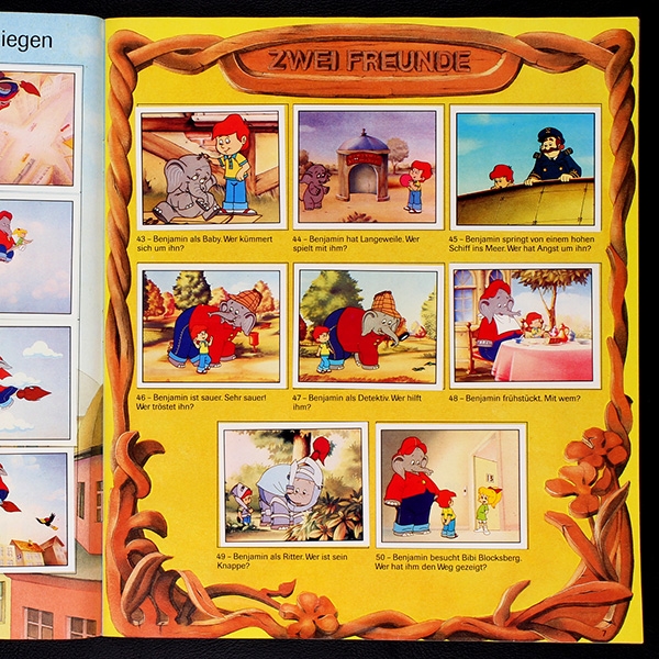 Benjamin Blümchen Panini Sticker Album komplett
