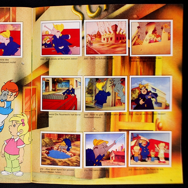 Benjamin Blümchen Panini Sticker Album komplett