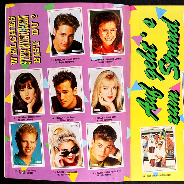 Beverly Hills 90210 Panini sticker album complete